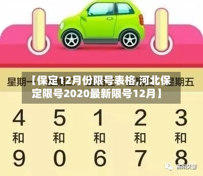 【保定12月份限号表格,河北保定限号2020最新限号12月】-第2张图片
