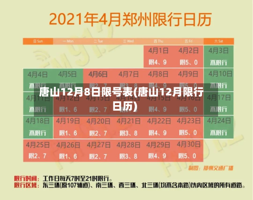 唐山12月8日限号表(唐山12月限行日历)