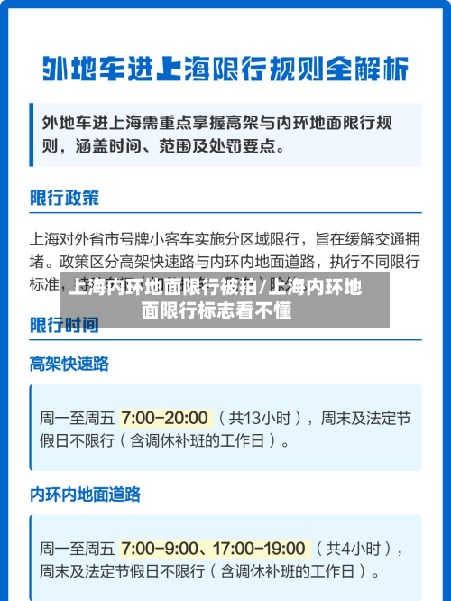 上海内环地面限行被拍/上海内环地面限行标志看不懂-第2张图片
