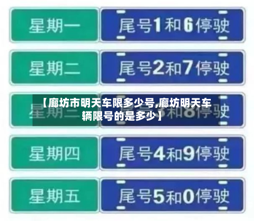 【廊坊市明天车限多少号,廊坊明天车辆限号的是多少】