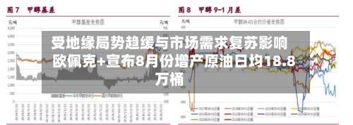 受地缘局势趋缓与市场需求复苏影响 欧佩克+宣布8月份增产原油日均18.8万桶-第2张图片