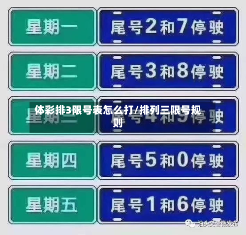 体彩排3限号表怎么打/排列三限号规则