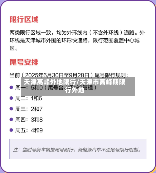 天津高峰外地限行/天津市高峰期限行外地