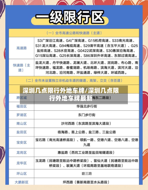 深圳几点限行外地车牌/深圳几点限行外地车牌最新