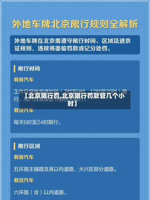 【北京限行罚,北京限行罚款管几个小时】