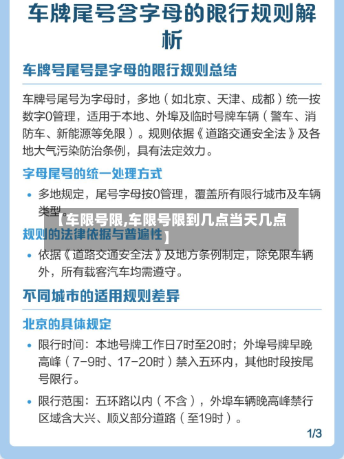 【车限号限,车限号限到几点当天几点】-第2张图片