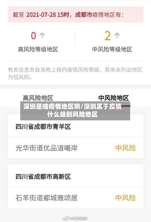 深圳是啥疫情地区啊/深圳属于疫情什么级别风险地区-第3张图片