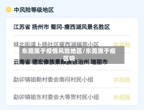 东莞属于疫情风险地区/东莞属于疫区吗-第3张图片