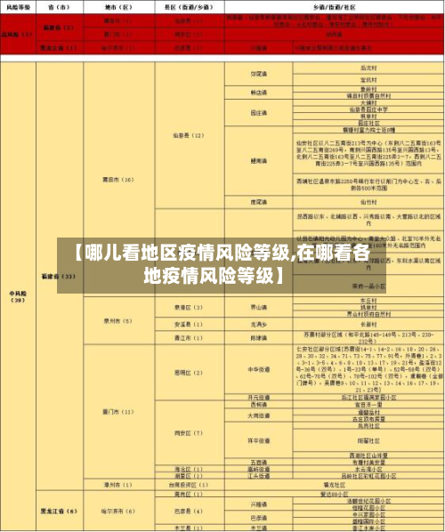 【哪儿看地区疫情风险等级,在哪看各地疫情风险等级】-第3张图片