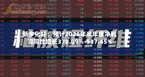 新乡化纤：预计2026年半年度净利润同比增长378.09%-537.45%