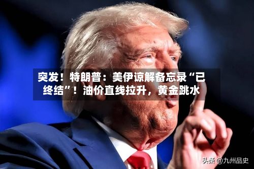 突发！特朗普：美伊谅解备忘录“已终结	”！油价直线拉升，黄金跳水-第2张图片