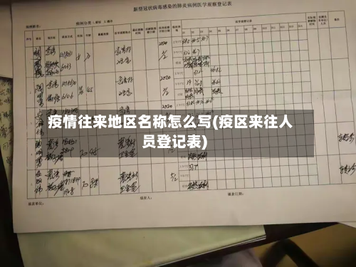 疫情往来地区名称怎么写(疫区来往人员登记表)