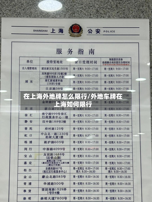 在上海外地牌怎么限行/外地车牌在上海如何限行-第3张图片