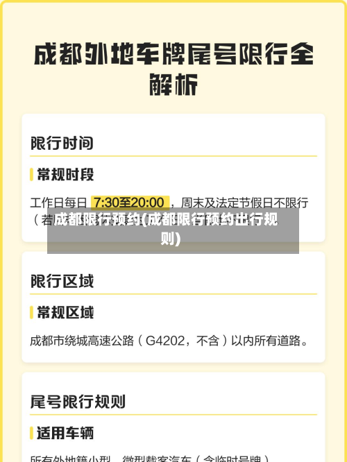 成都限行预约(成都限行预约出行规则)