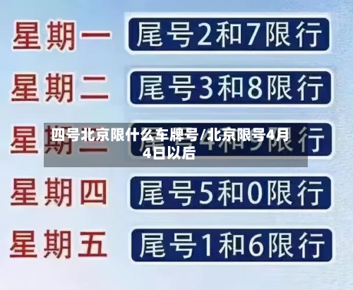 四号北京限什么车牌号/北京限号4月4日以后-第3张图片