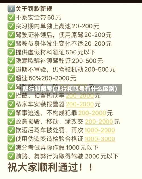 限行和限号(限行和限号有什么区别)-第3张图片