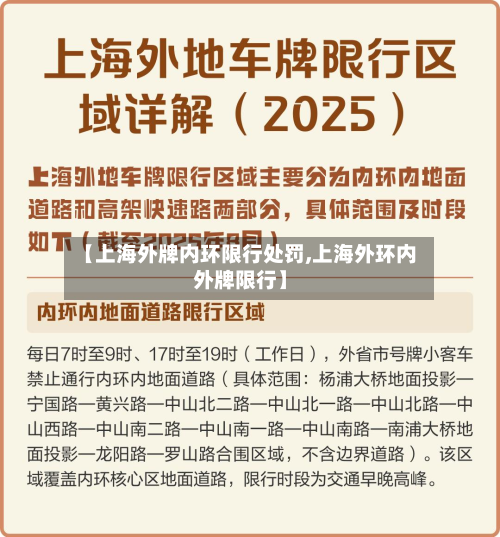 【上海外牌内环限行处罚,上海外环内外牌限行】-第2张图片