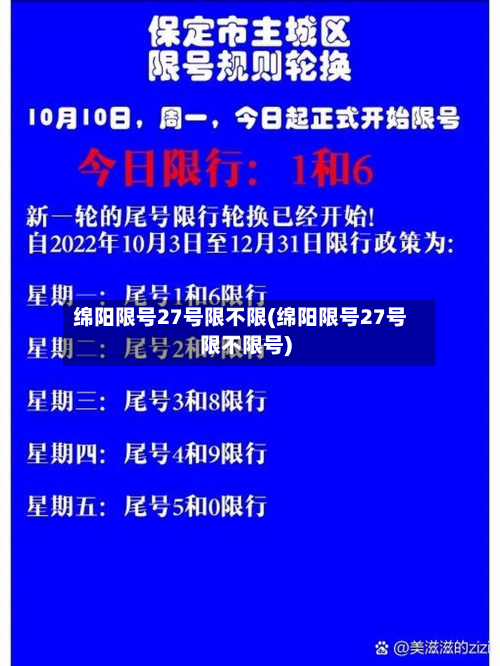 绵阳限号27号限不限(绵阳限号27号限不限号)-第2张图片