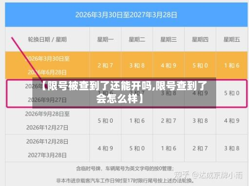 【限号被查到了还能开吗,限号查到了会怎么样】-第2张图片