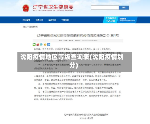 沈阳疫情地区等级查询表(沈阳疫情划分)-第2张图片