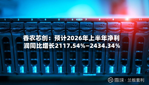 香农芯创：预计2026年上半年净利润同比增长2117.54%—2434.34%