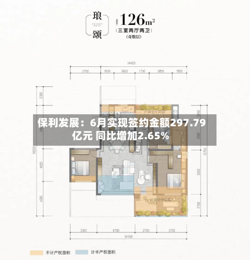 保利发展：6月实现签约金额297.79亿元 同比增加2.65%-第2张图片