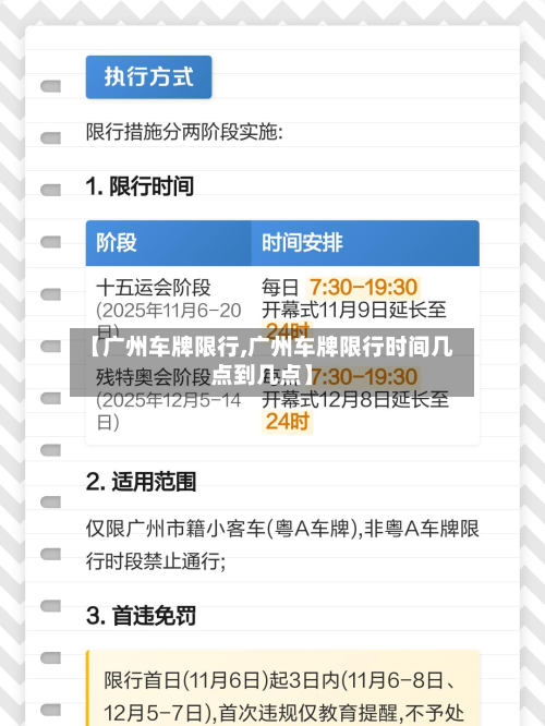 【广州车牌限行,广州车牌限行时间几点到几点】