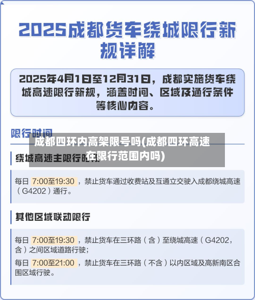 成都四环内高架限号吗(成都四环高速在限行范围内吗)