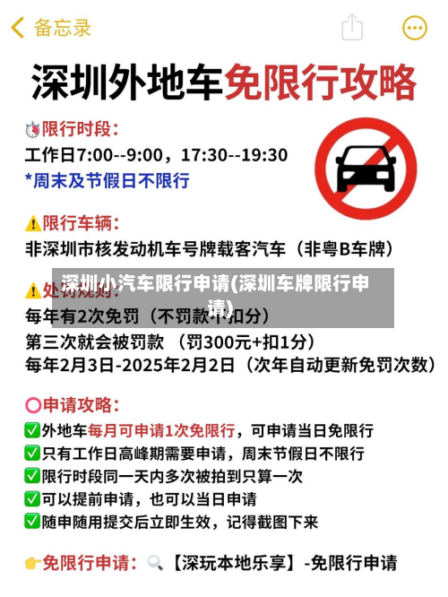深圳小汽车限行申请(深圳车牌限行申请)-第3张图片