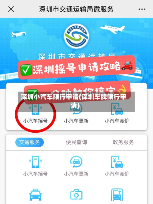 深圳小汽车限行申请(深圳车牌限行申请)-第2张图片