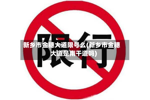 新乡市金穗大道限号么(新乡市金穗大道是南干道吗)