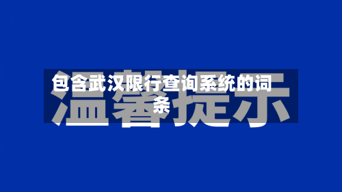 包含武汉限行查询系统的词条