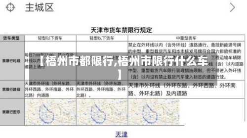 【梧州市都限行,梧州市限行什么车】-第3张图片