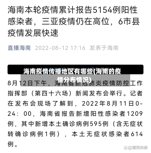 海南疫情传播地区有哪些(海南的疫情分布情况)