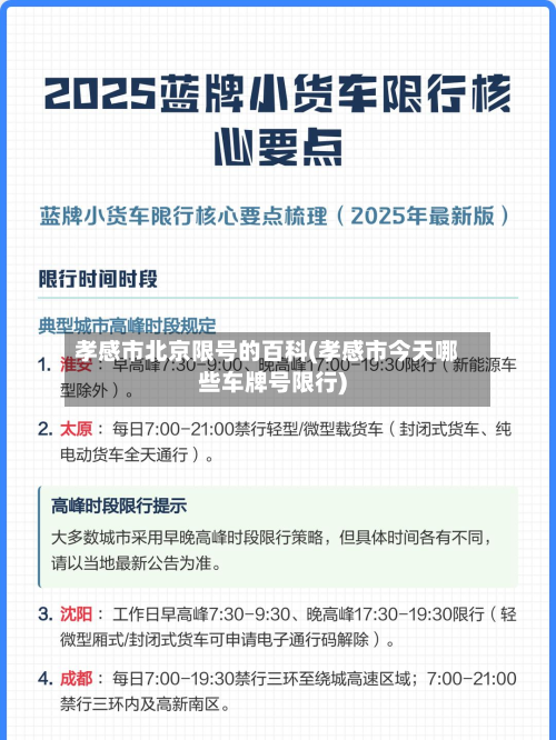 孝感市北京限号的百科(孝感市今天哪些车牌号限行)