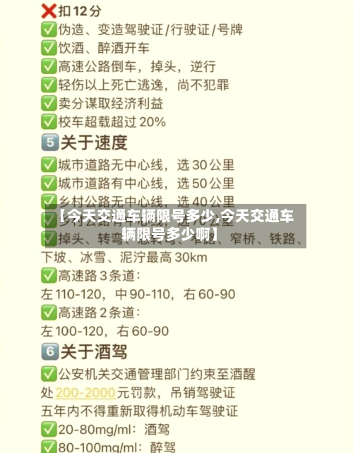 【今天交通车辆限号多少,今天交通车辆限号多少啊】-第2张图片