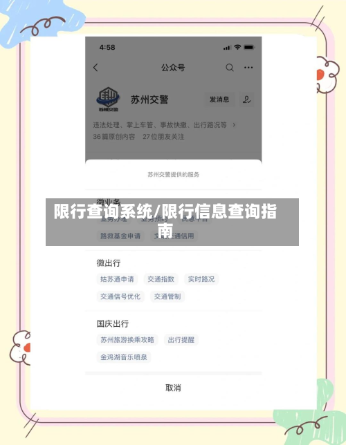 限行查询系统/限行信息查询指南