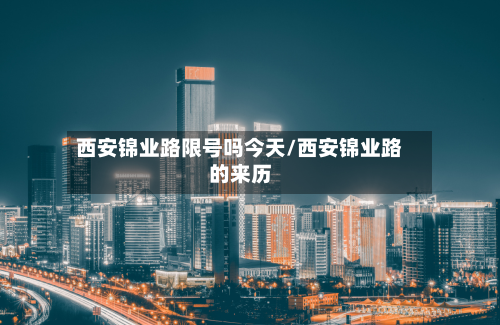 西安锦业路限号吗今天/西安锦业路的来历-第3张图片