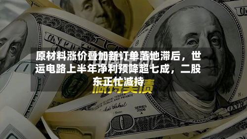原材料涨价叠加新订单落地滞后，世运电路上半年净利预降超七成，二股东正忙减持