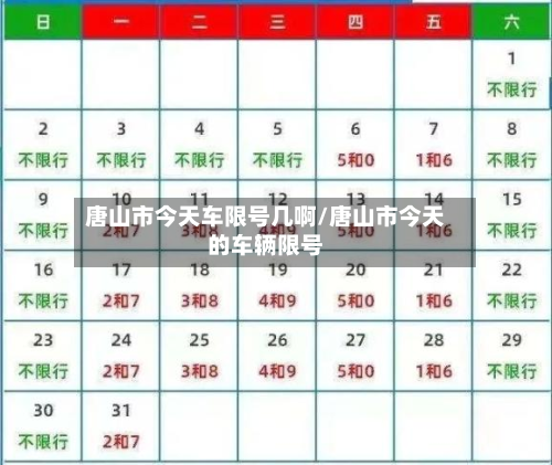 唐山市今天车限号几啊/唐山市今天的车辆限号-第2张图片