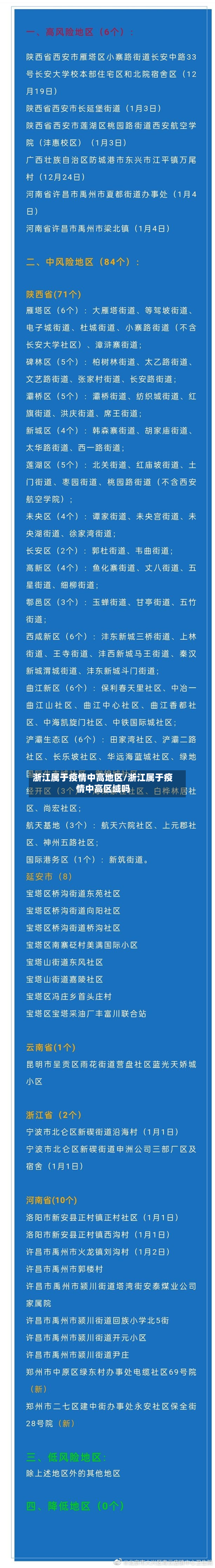 浙江属于疫情中高地区/浙江属于疫情中高区域吗-第2张图片