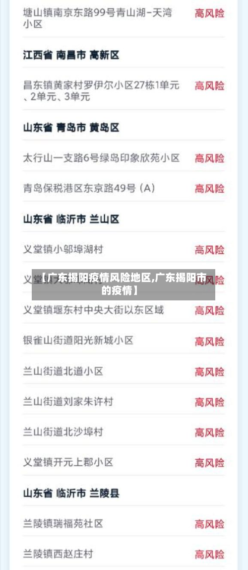 【广东揭阳疫情风险地区,广东揭阳市的疫情】-第3张图片