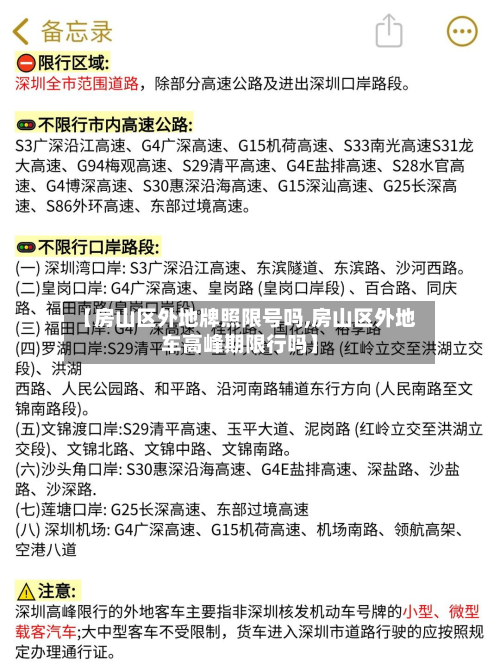 【房山区外地牌照限号吗,房山区外地车高峰期限行吗】-第3张图片