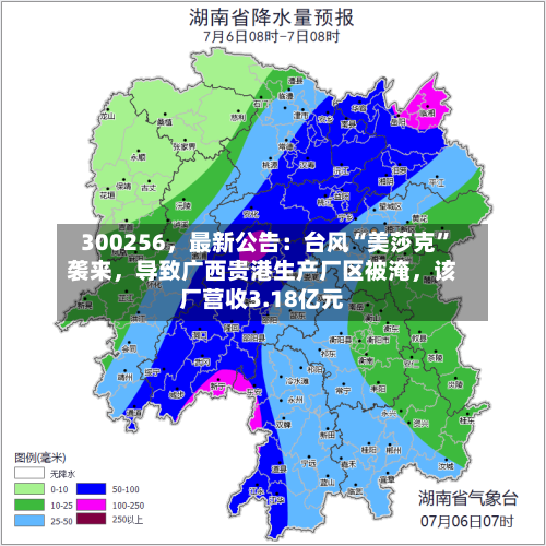 300256	，最新公告：台风“美莎克”袭来，导致广西贵港生产厂区被淹，该厂营收3.18亿元-第2张图片