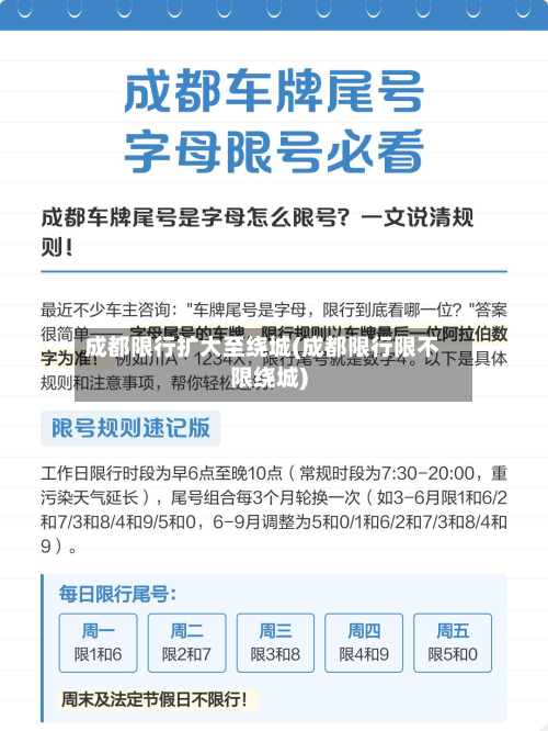 成都限行扩大至绕城(成都限行限不限绕城)