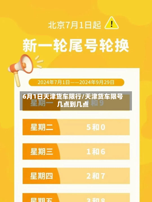 6月1日天津货车限行/天津货车限号几点到几点-第2张图片