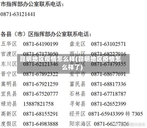 昆明地区疫情怎么样(昆明地区疫情怎么样了)