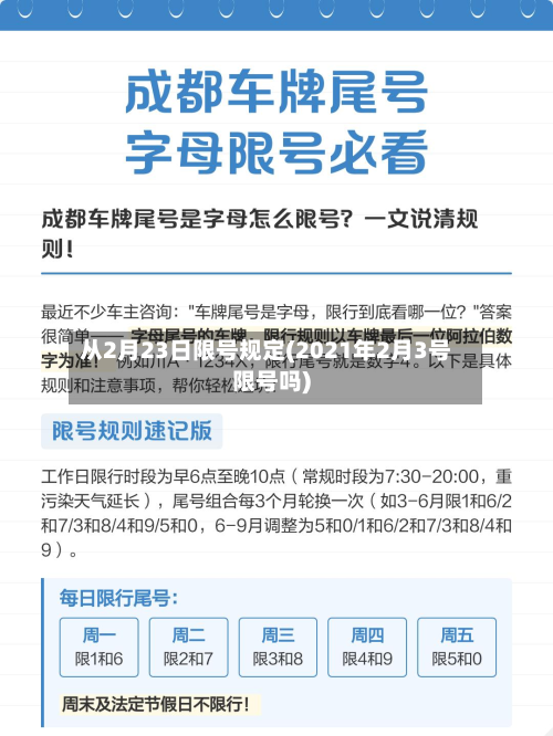 从2月23日限号规定(2021年2月3号限号吗)