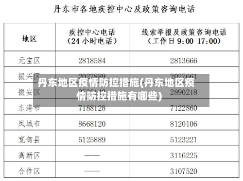 丹东地区疫情防控措施(丹东地区疫情防控措施有哪些)