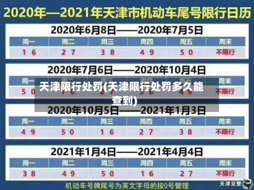 天津限行处罚(天津限行处罚多久能查到)-第2张图片
